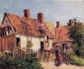 Casas antiguas en eragny 1884 Camille Pissarro